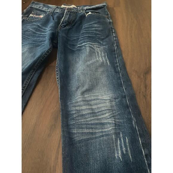 Y2K Diesel Denim Division Fade Wash Distressed Straight Jeans 28x28 - Picture 2 of 7